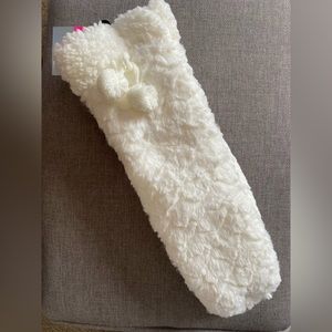 White fluffy socks